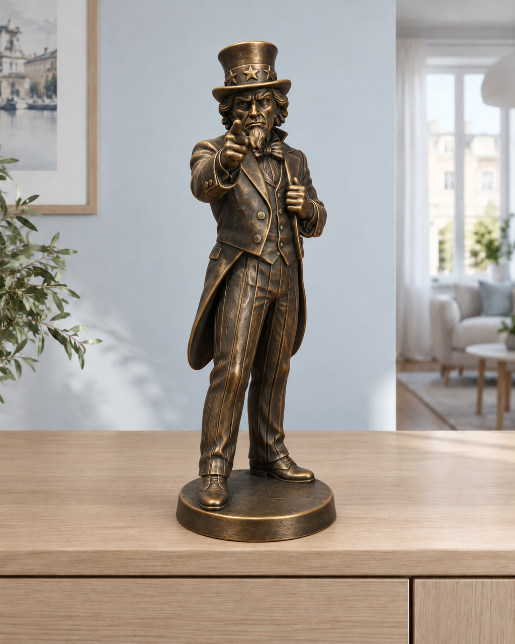Uncle Sam – 08 handbemalt bronze