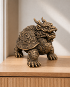 Drachenschildkröte – 08 handbemalt bronze