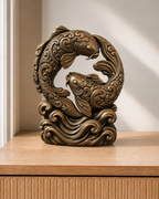 Koi-Paar – 08 handbemalt bronze