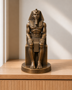 Pharao auf Thron – 08 handbemalt bronze