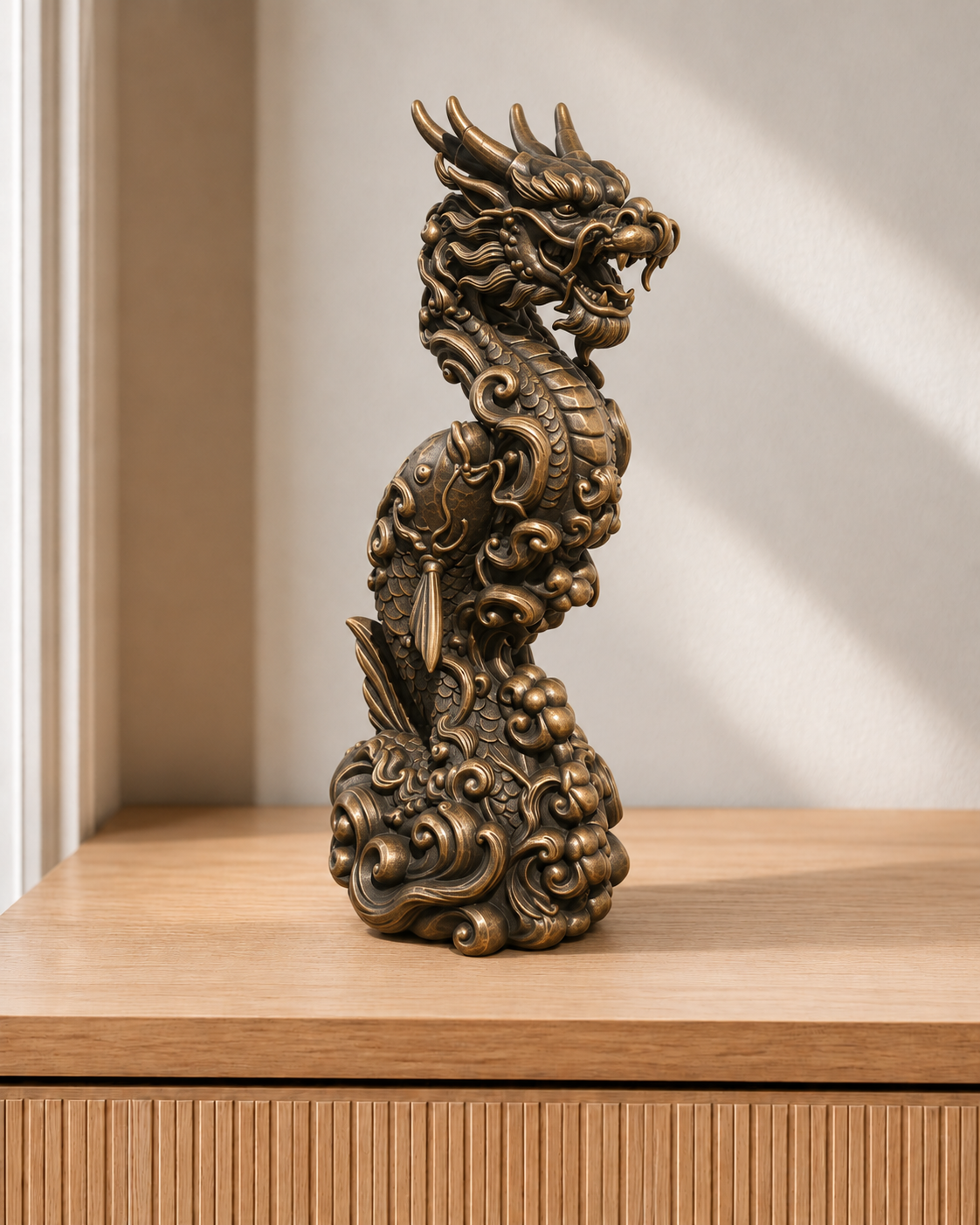 Koi-Drache – 08 handbemalt bronze