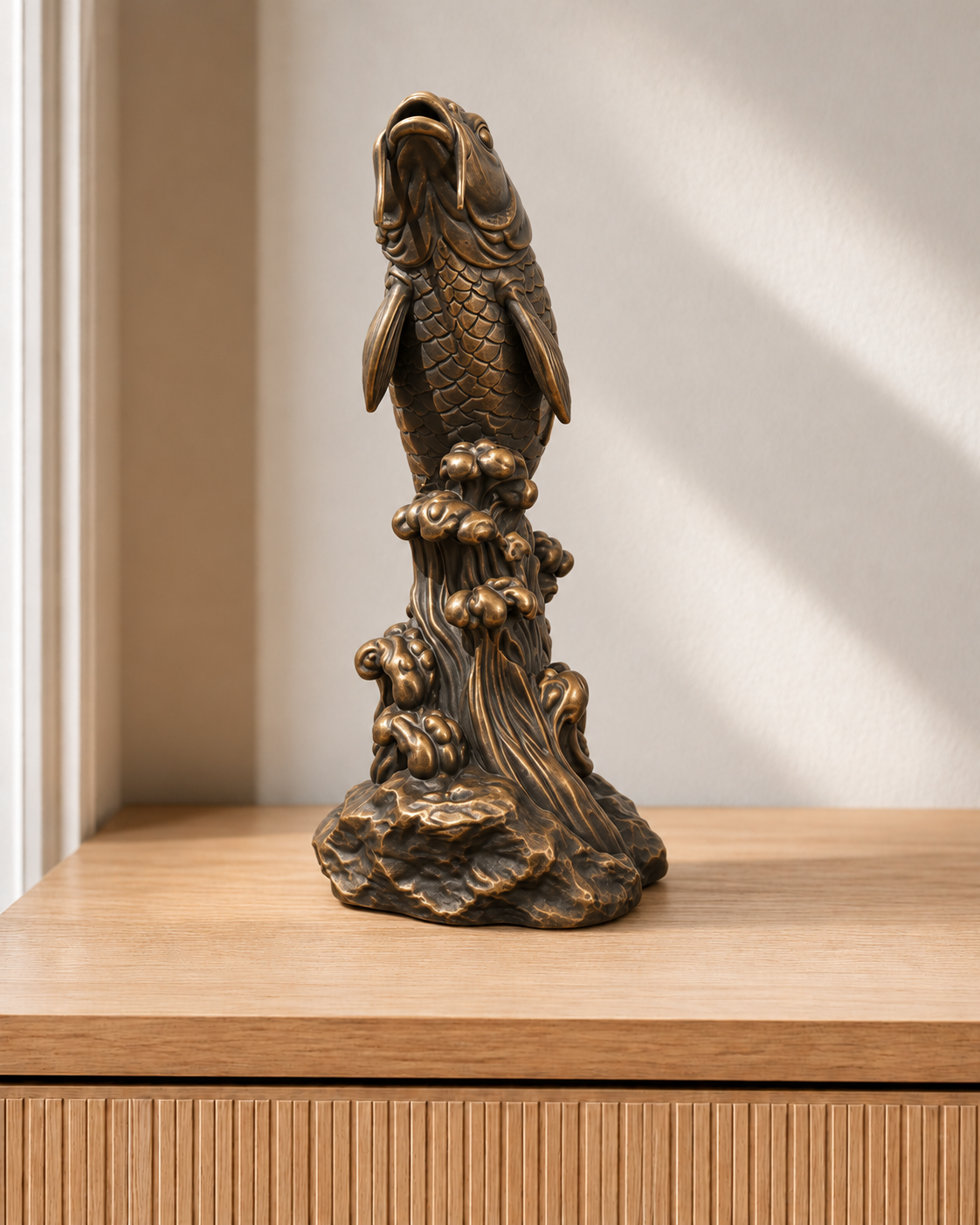 Koi-Karpfen – 08 handbemalt bronze