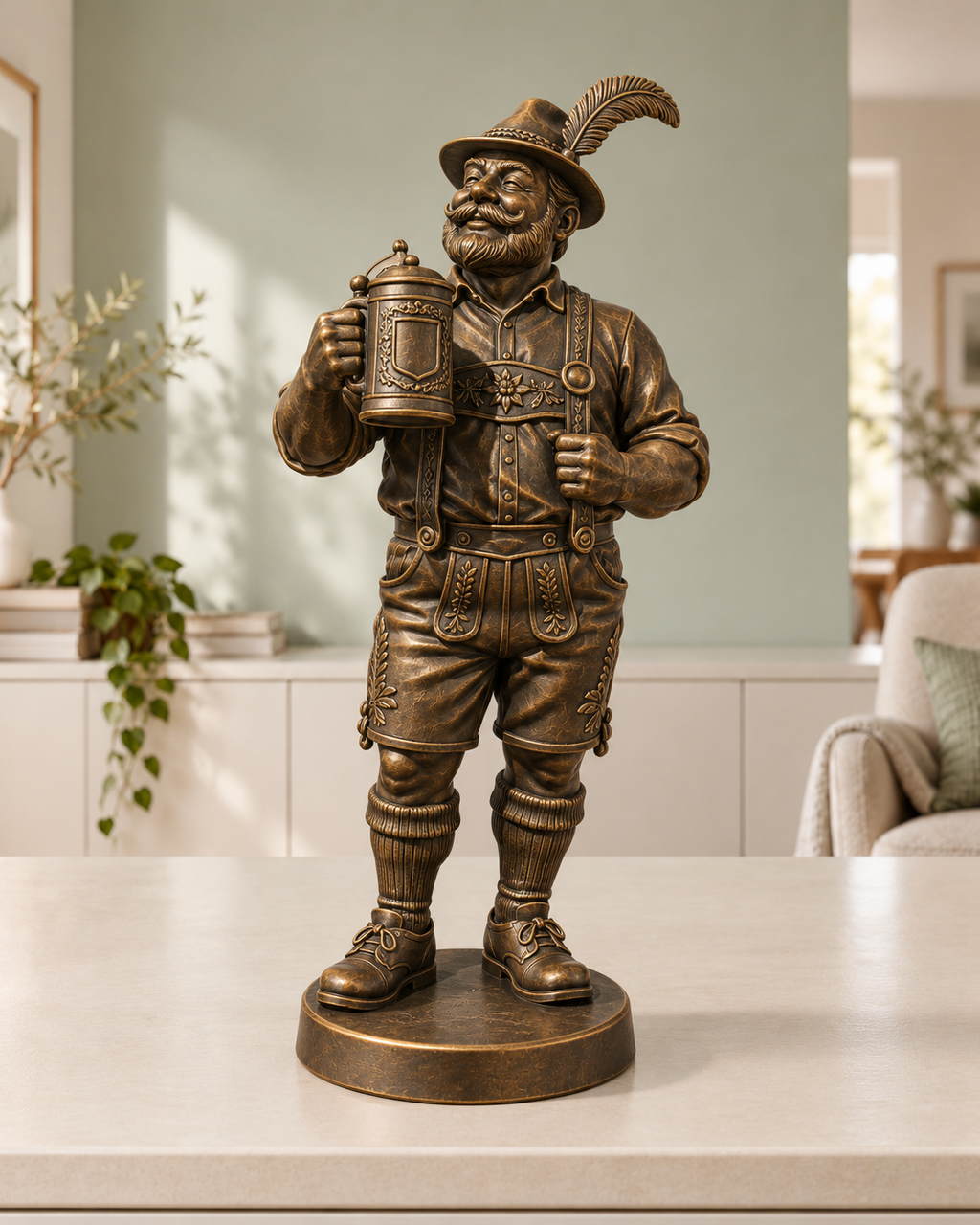 Bayer mit Maßkrug – 08 handbemalt bronze