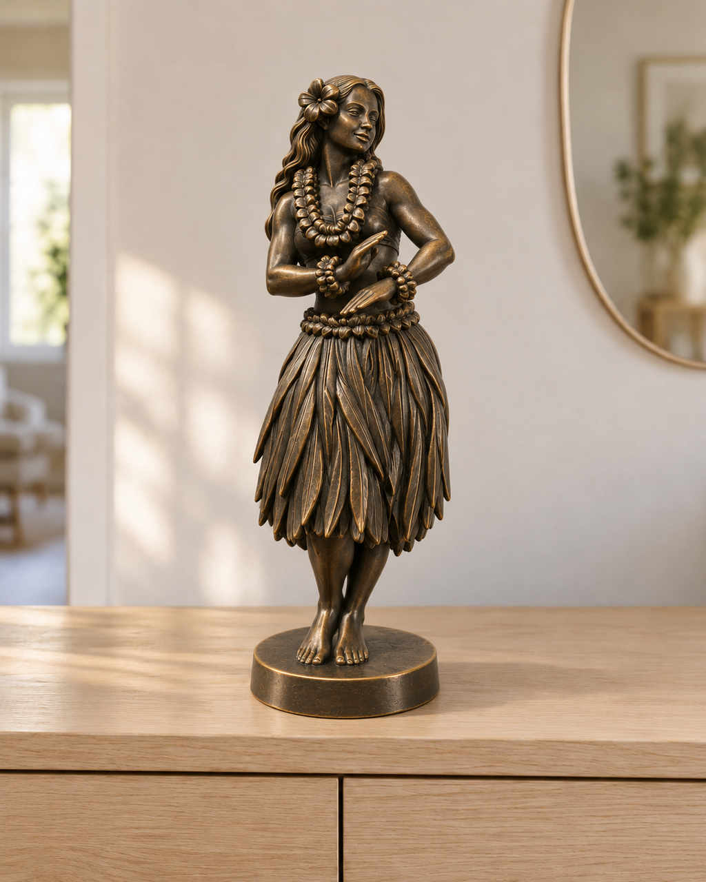 Hula-Tänzerin – 08-handbemalt-bronze