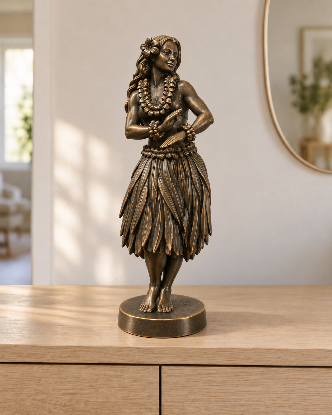 Hula-Tänzerin – 08-handbemalt-bronze