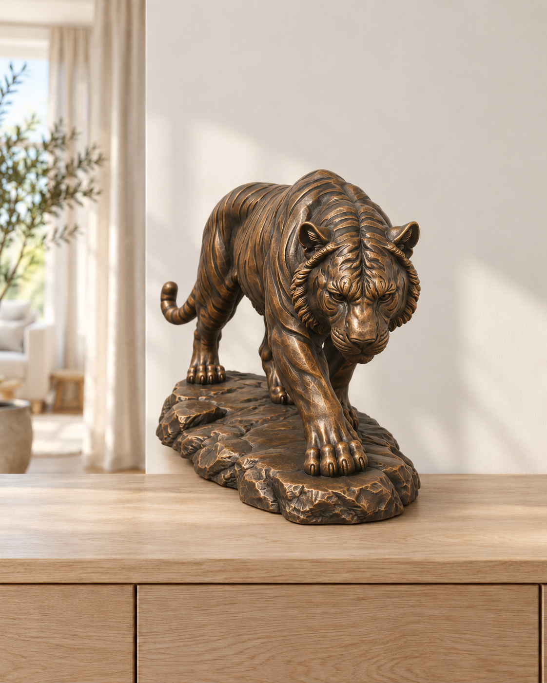 Bengal-Tiger – 08 handbemalt bronze