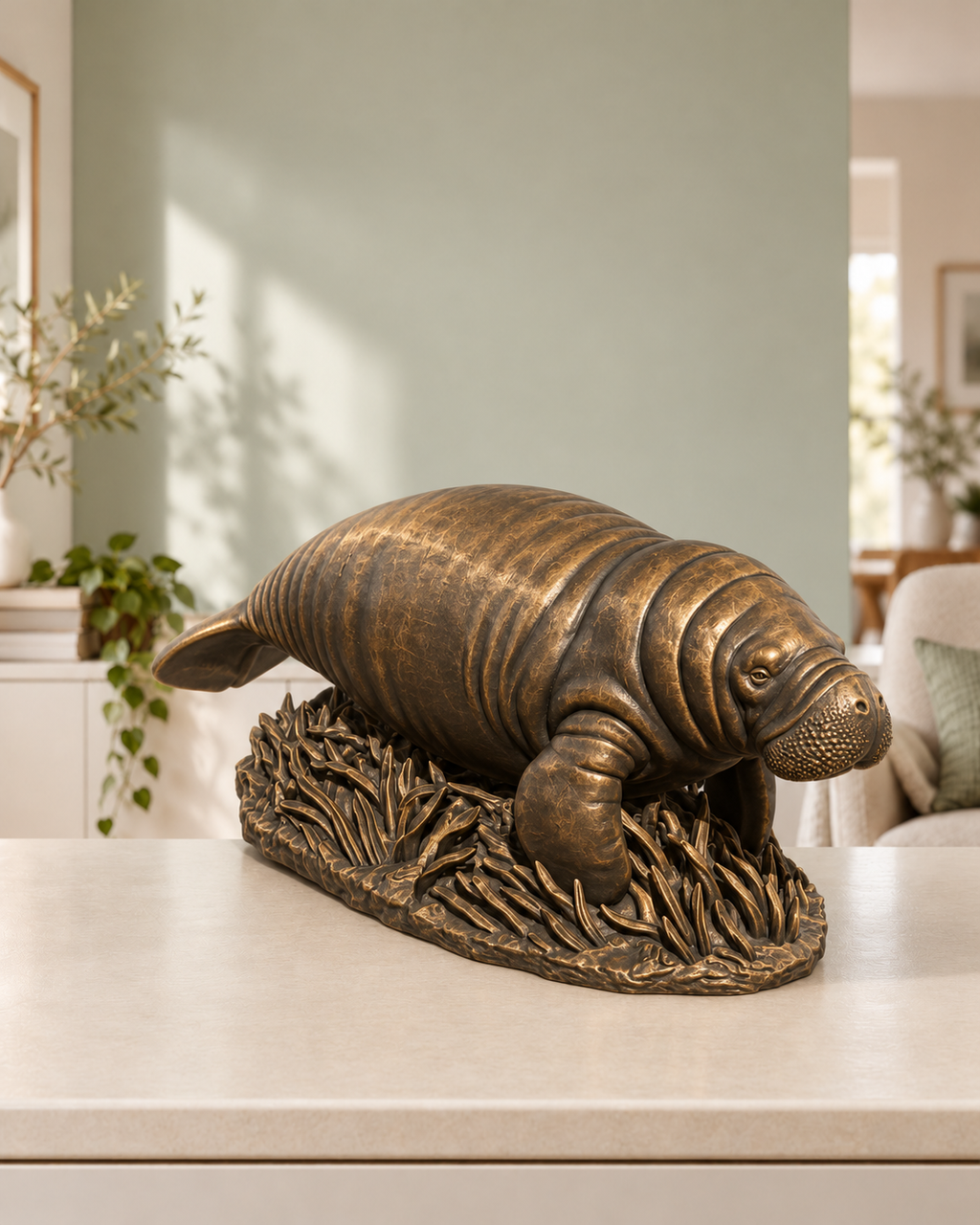 Seekuh (Manati) – 08 handbemalt bronze