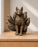 Kitsune – 08 handbemalt bronze