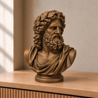 Zeus – antike Büste – 08 handbemalt bronze