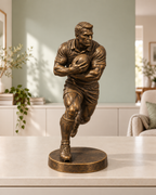 Rugbyspieler – 08 handbemalt bronze