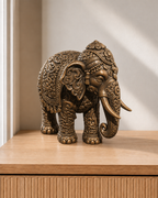 Thai-Elefant – 08 handbemalt bronze