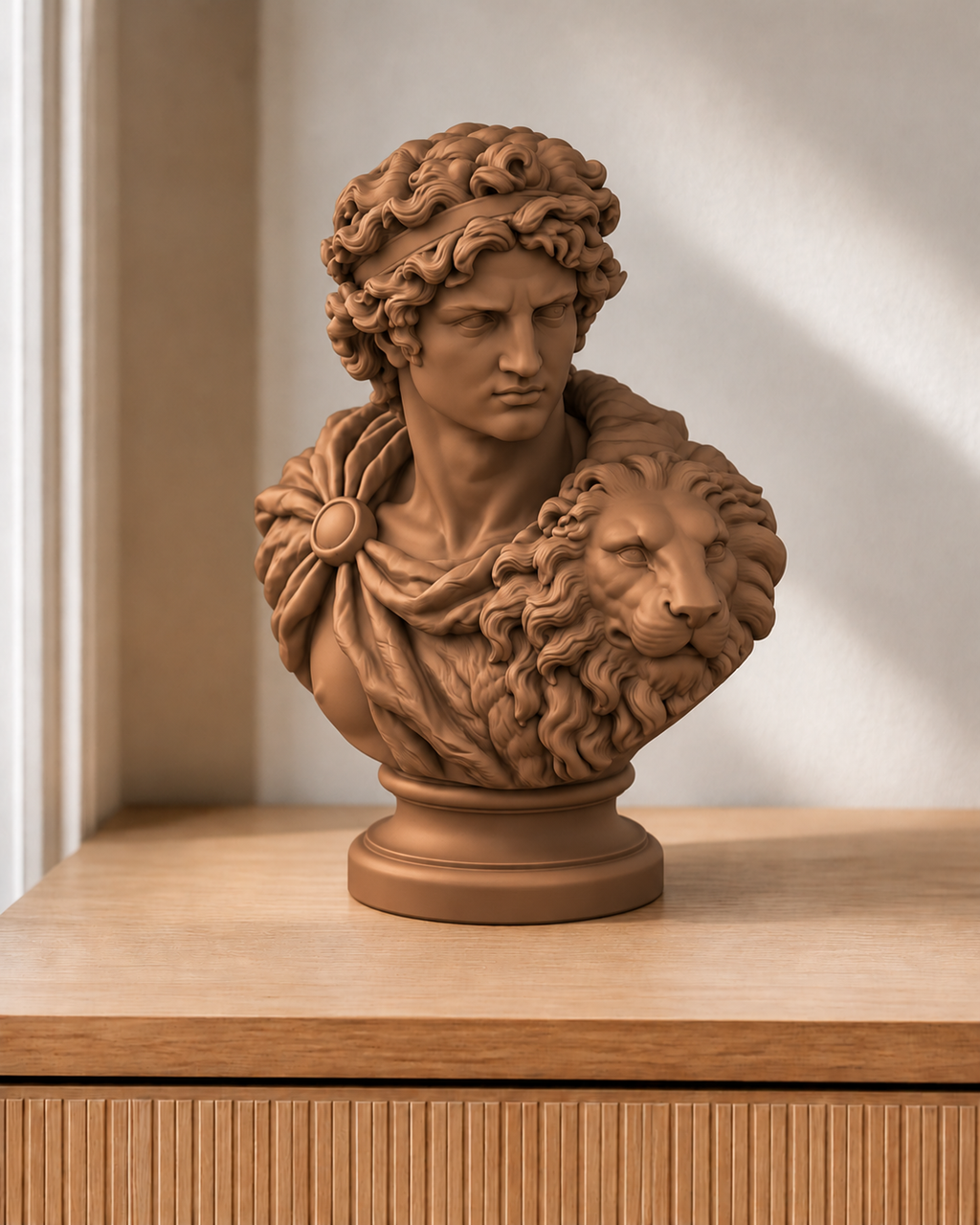 Alexander – antike Büste – 08 handbemalt bronze