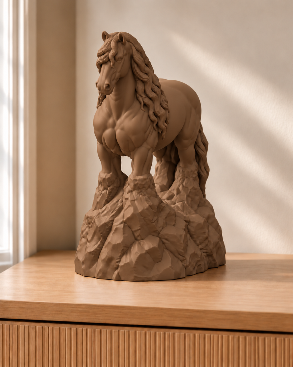 Friese stehend – Pferdefigur – 08 handbemalt bronze