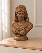 Kleopatra – ägyptische Büste – 08 handbemalt bronze