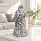 Steinadler auf Stamm Ornament - Silber gedruckt Wohnzimmer