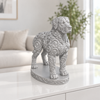 Dogo Argentino Ornament - Silber gedruckt Wohnzimmer
