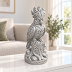 Kakadu auf Baumstumpf Ornament - Silber gedruckt Wohnzimmer