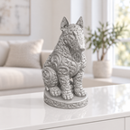 Bullterrier sitzend Ornament - Silber gedruckt Wohnzimmer