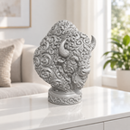 Bisonbüste Ornament - Silber gedruckt Wohnzimmer