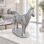 Zebra Ornament - Silber gedruckt Wohnzimmer