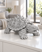 Schnappschildkröte Ornament - Silber gedruckt Wohnzimmer