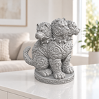Cerberus Ornament - Silber gedruckt Wohnzimmer