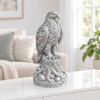 Seeadler auf Stamm Ornament - Silber gedruckt Wohnzimmer