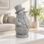 Schneemann Ornament - Silber gedruckt Wohnzimmer