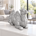 Ruhendes Kamel Ornament - Silber gedruckt Wohnzimmer