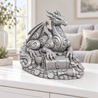 Schatzdrache Ornament - Silber gedruckt Wohnzimmer