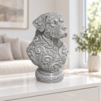 Rottweiler-Büste Ornament - Silber gedruckt Wohnzimmer