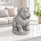 Bulldoggen-Welpe Ornament - Silber gedruckt Wohnzimmer