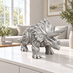 Triceratops Ornament - Silber gedruckt Wohnzimmer