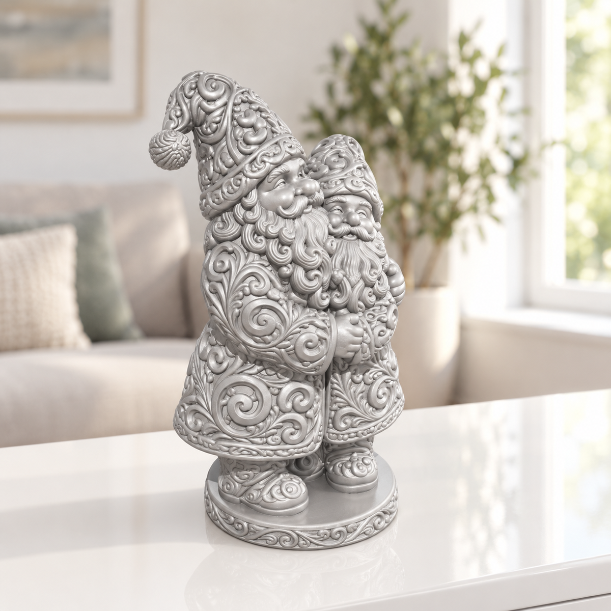 Wichtelpaar Ornament - Silber gedruckt Wohnzimmer