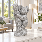 Koala am Baumstamm Ornament - Silber gedruckt Wohnzimmer