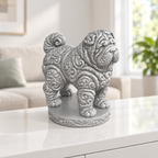 Shar Pei Ornament - Silber gedruckt Wohnzimmer