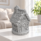 Lebkuchenhaus Ornament - Silber gedruckt Wohnzimmer