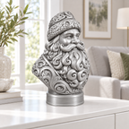 Weihnachtsmann-Büste Ornament - Silber gedruckt Wohnzimmer