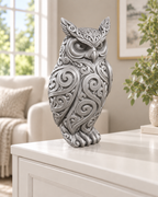 Eule Ornament - Silber gedruckt Wohnzimmer