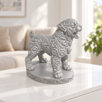 Rottweiler bellend Ornament - Silber gedruckt Wohnzimmer