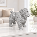 Mastino Napoletano Ornament - Silber gedruckt Wohnzimmer