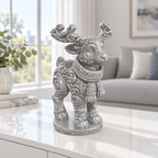 Stehendes Rentier Ornament - Silber gedruckt Wohnzimmer