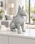 Bullterrier Ornament - Silber gedruckt Wohnzimmer