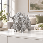 Yak Ornament - Silber gedruckt Wohnzimmer