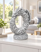 Ouroboros-Drache Ornament - Silber gedruckt Wohnzimmer