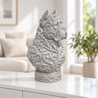 Cane-Corso-Büste Ornament - Silber gedruckt Wohnzimmer