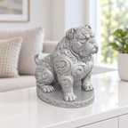 American Bully sitzend Ornament - Silber gedruckt Wohnzimmer
