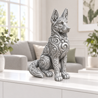 Hund Ornament - Silber gedruckt Wohnzimmer