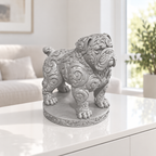 Bordeauxdogge Ornament - Silber gedruckt Wohnzimmer
