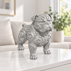 Staffordshire-Bullterrier Ornament - Silber gedruckt Wohnzimmer
